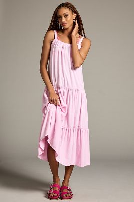 sundry ruffle midi dress