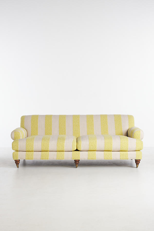 Anthropologie Cecilia Willoughby Two-cushion Sofa By  In Yellow Size 79 In