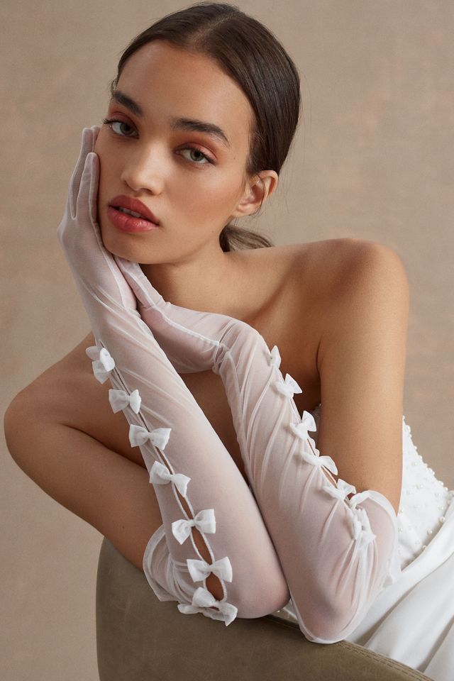 Cornelia James Jessica Tulle Opera Gloves | Anthropologie