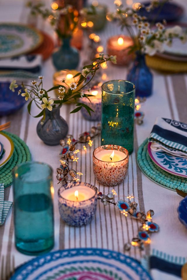 Tuscan Stripe Linen Tablecloth #1