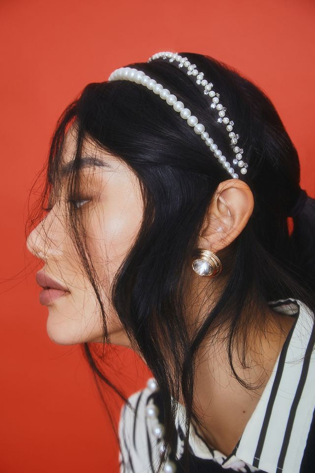 Set of Three Pearl Headbands #1