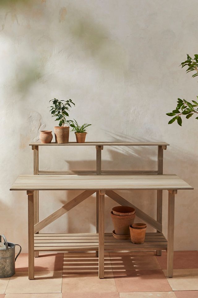 Teak Work Station, Wide #2