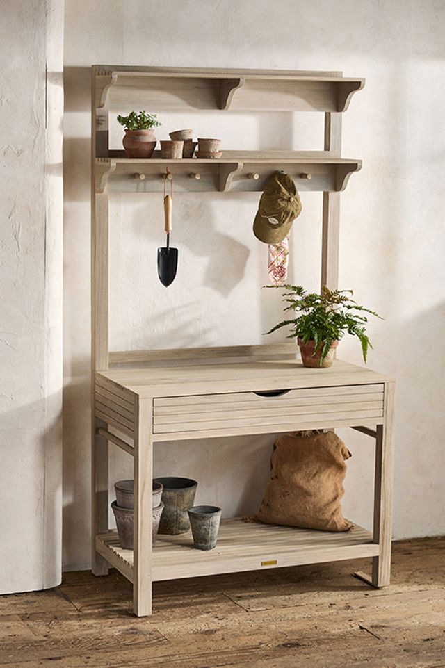 Teak Work Station, Tall #4