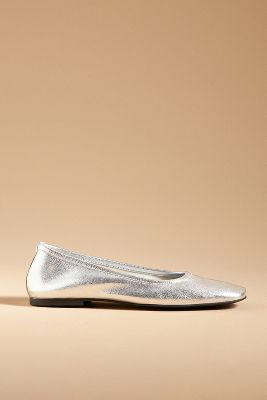 Shop Pilcro Soft Ballet Flats In Silver
