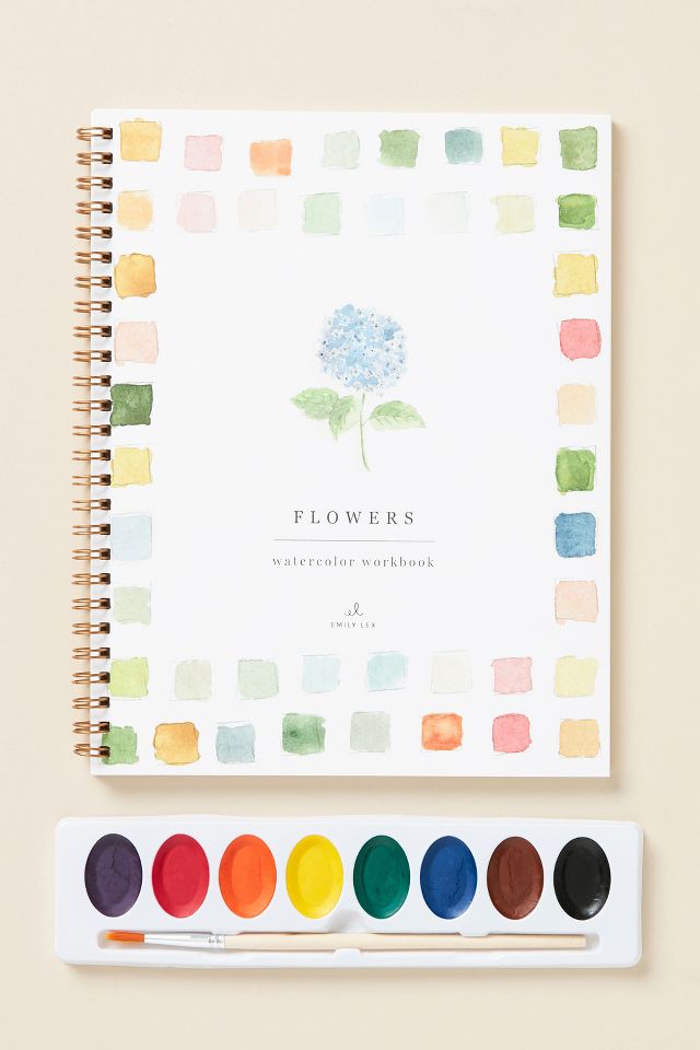 flowers watercolor workbook - emily lex studio