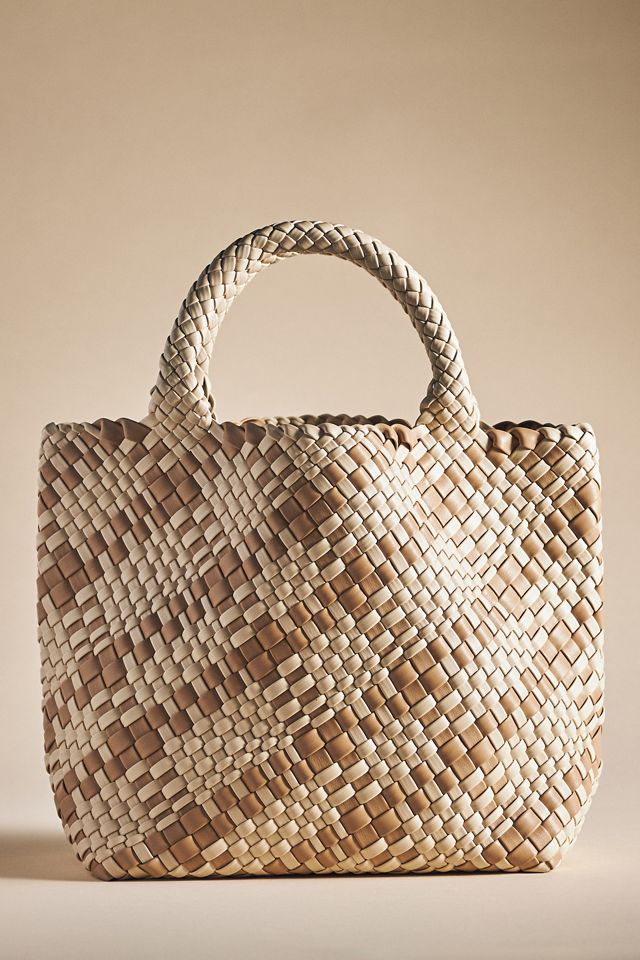 Woven Faux Leather Tote #1