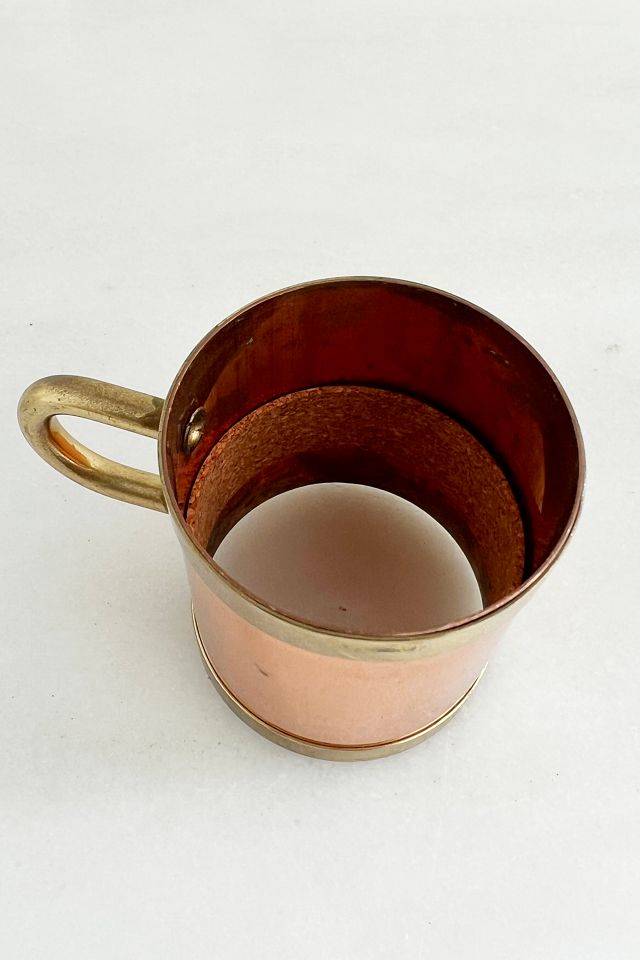 Old Flame Candle Co. Vintage Hot Beverage Mugs with Copper + Brass Sleeves #4