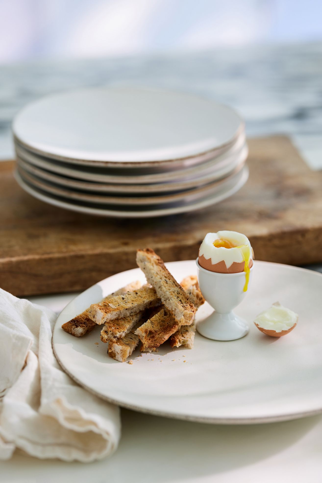 The Jasper Portuguese Stoneware Dinner Plates, Set of 4 - White, Standard, Set Of 4