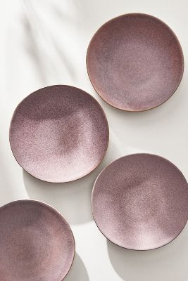 Anthropologie Jasper Portuguese Side Plates, Set Of 4 By  In Purple Size S/4 Side P
