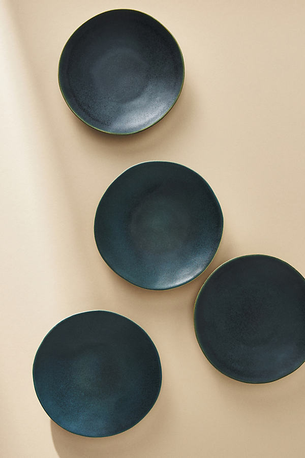 Anthropologie Jasper Portuguese Side Plates, Set Of 4 By  In Blue Size S/4 Side P