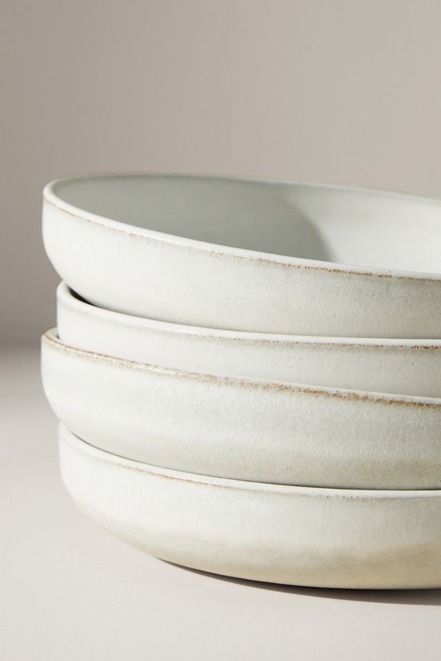 Jasper Portuguese Pasta Bowls, Set of 4 (White)