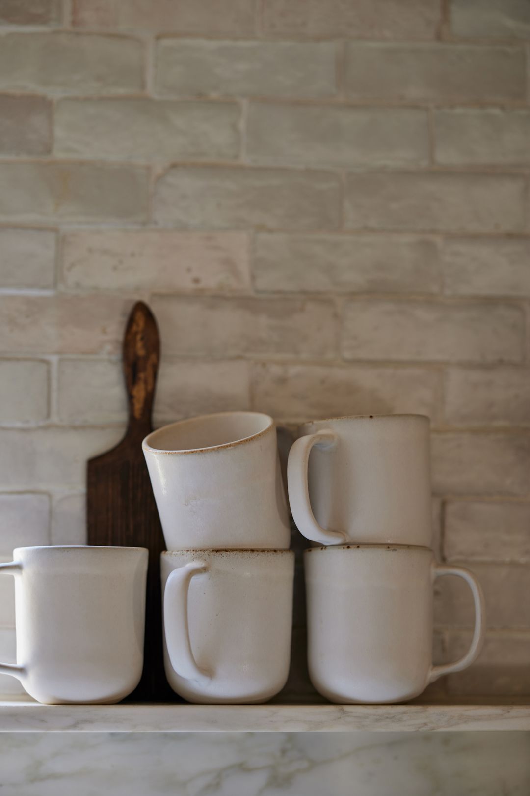The Jasper Portuguese Stoneware Mugs, Set of 4 - White, Set Of 4