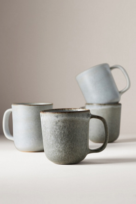 Anthropologie Jasper Portuguese Mugs, Set Of 4 By  In Blue Size S/4 Mug/cu