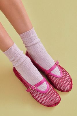 Sock Mesh Ballerina Flats