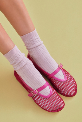 Sock Mesh Ballerina Flats