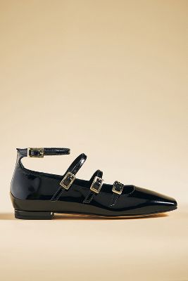 Luke - Black Patent Leather Ballet Flats