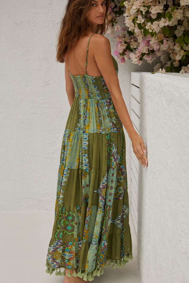 Barok Paris Sleeveless V-Neck Tiered Dress | Anthropologie