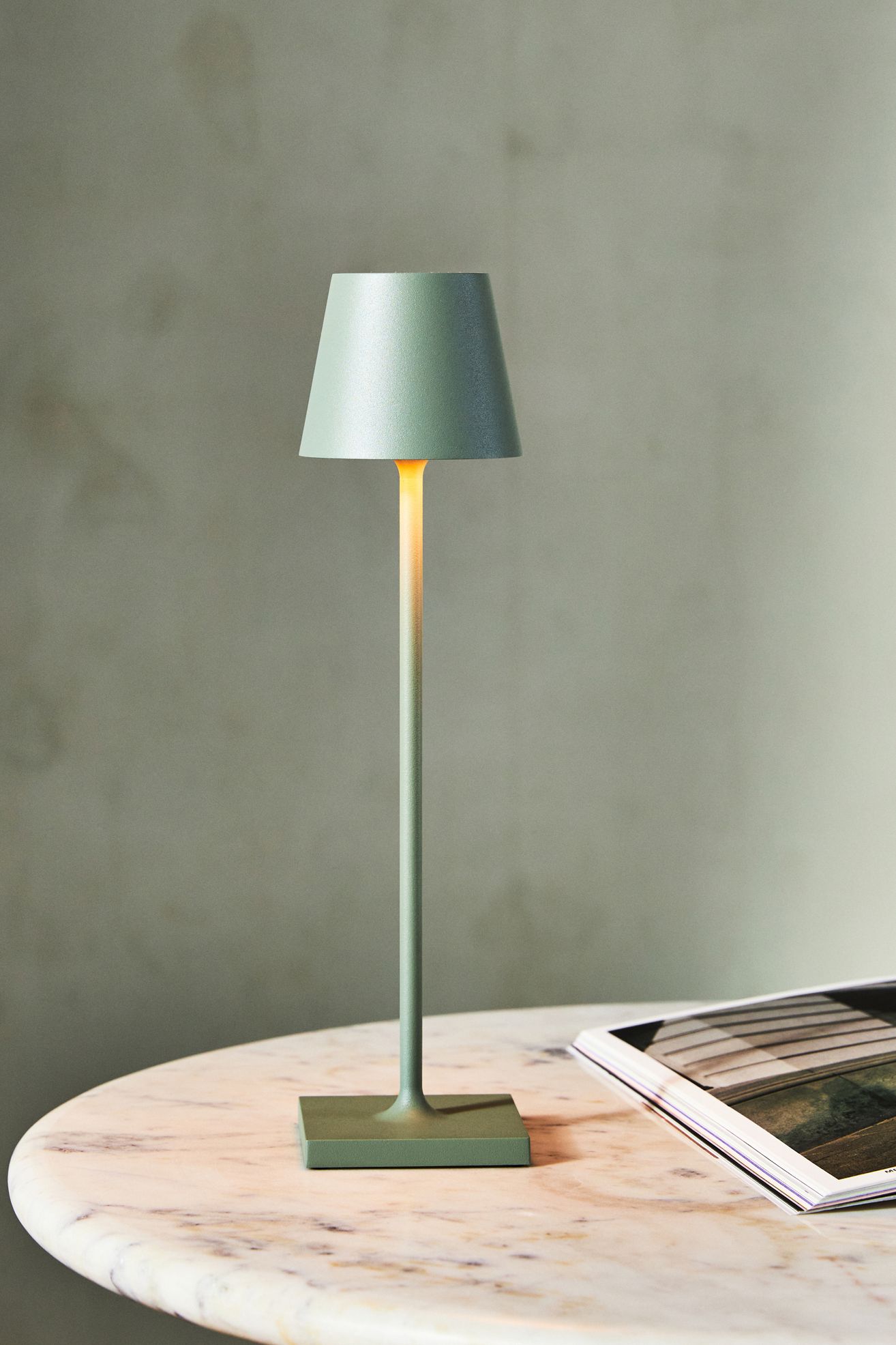 Poldina Pro Micro Cordless Rechargeable LED Table Lamp - Sage, One Size