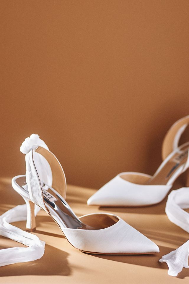Badgley Mischka Blaze Satin Bow Stiletto Heels #1