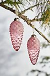 Snow Dusted Pine Cone Ornaments, Set of 2