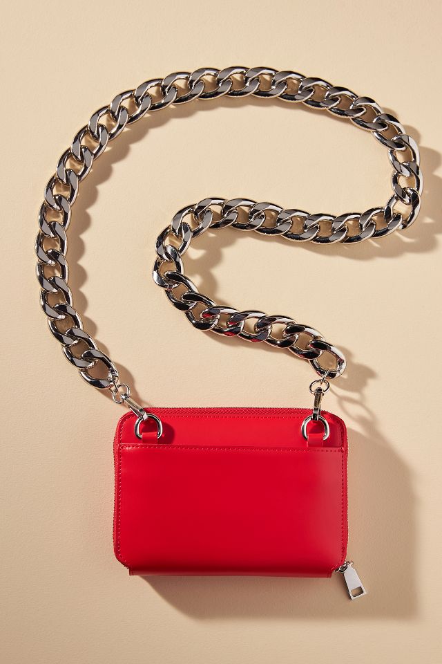 Chain Crossbody Bag by Anthropologie in Red, Women's