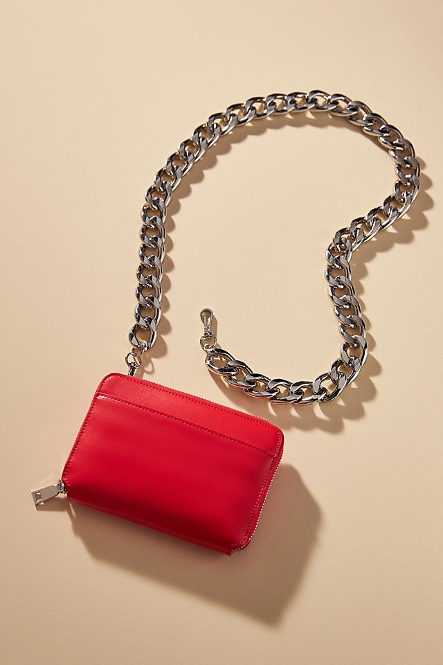 Chain Crossbody Bag by Anthropologie in Red, Women's