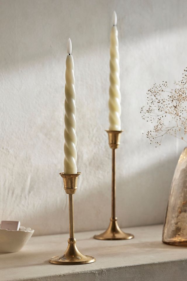 Flameless Twisty Taper Candle #1