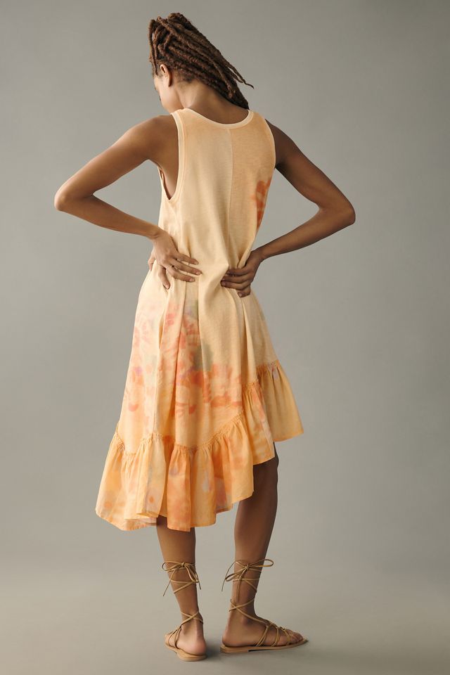 Daily Practice by Anthropologie Printed Asymmetrical Ruffle-Hem Dress #2