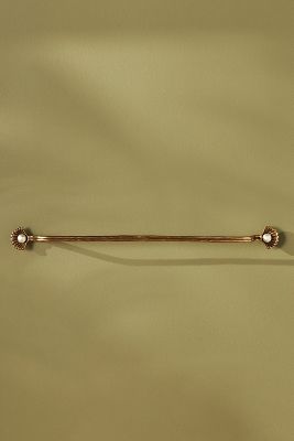 Anthropologie Cristal Pearl Brass Towel Rail In Brown