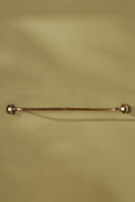 Anthropologie Cristal Pearl Brass Towel Rail In Brown