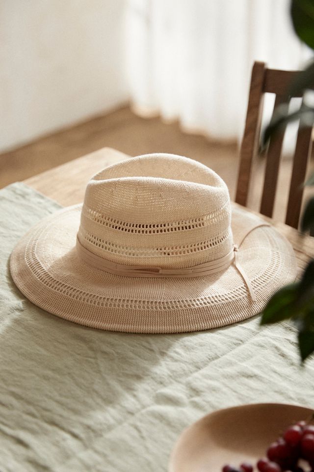 Vented Crown Sun Hat with Faux Suede Trim #1