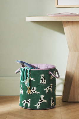 Dog Patterned Basket - Thumbnail 2