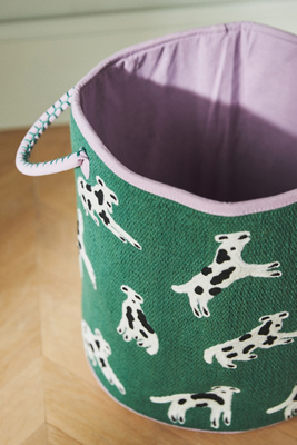 Dog Patterned Basket - Thumbnail 3