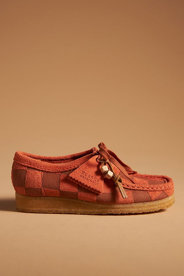 Clarks Wallabee Checkered Flats | Anthropologie