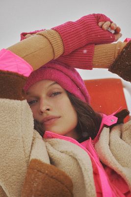 Ugg Fingerless Mittens In Pink