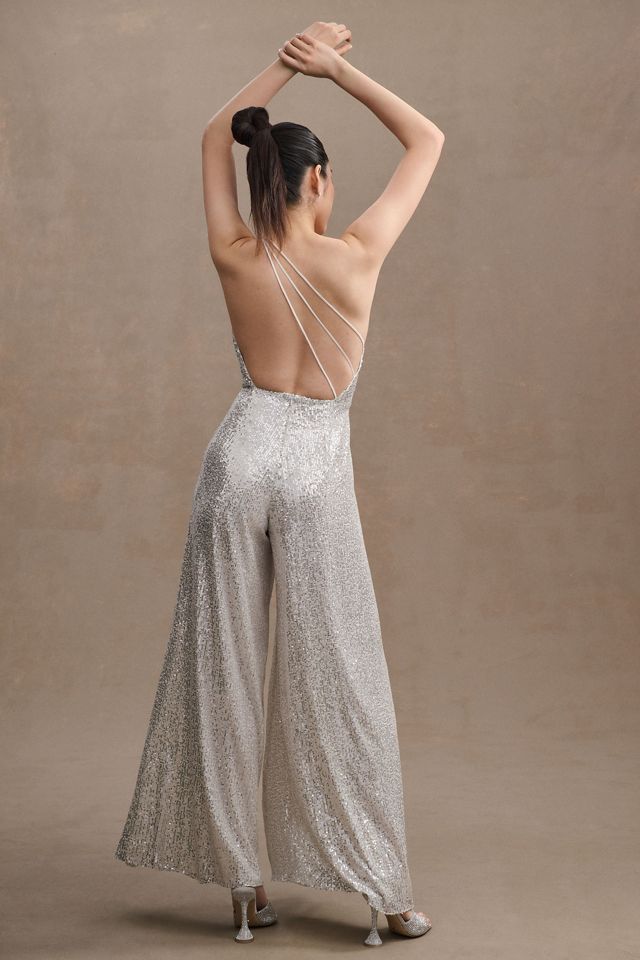 Zunilda Gutierrez Lincoln One-Shoulder Sequin Jumpsuit #1