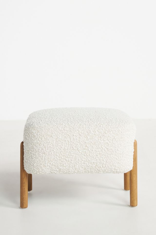 Otis | Small, Mini Button Footstool With Border - 30cm x 23cm | Vale  Footstools