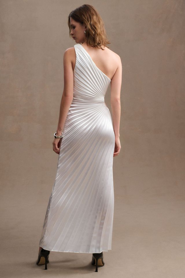 Delfi Collective Solie Pleated One-Shoulder Cutout Sheath Gown #2