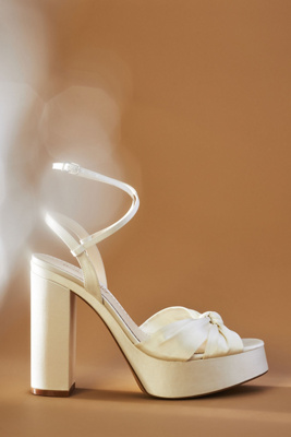 Bella Belle Platform Heels In White