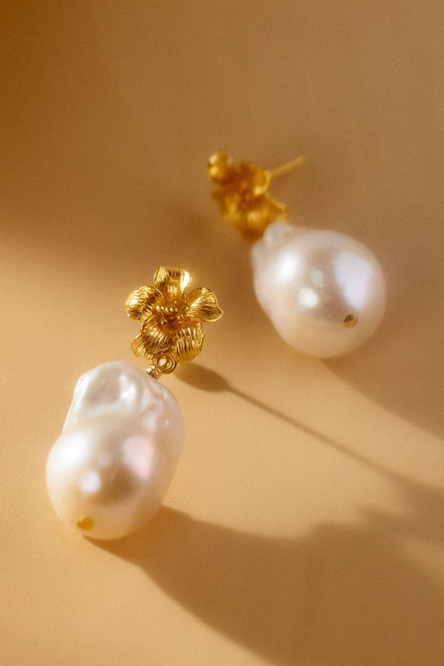 Chan luu discount gold pearl earring