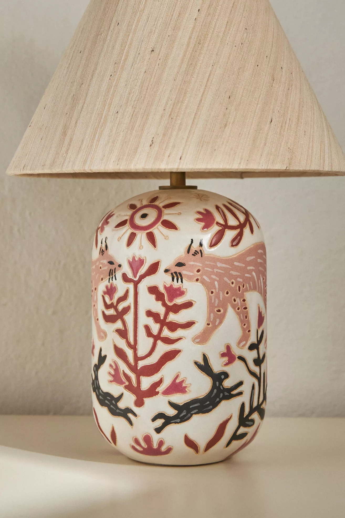 Kaia Wax Resist Ceramic Table Lamp - thumbnail 9