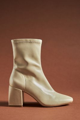 Silent D Carina Heeled Ankle Boots In White