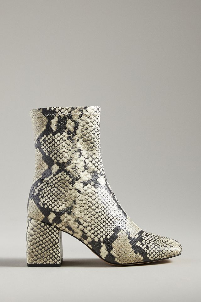 Snakeskin heeled ankle on sale boots