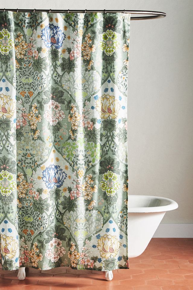 Organic Chinoiserie Shower Curtain