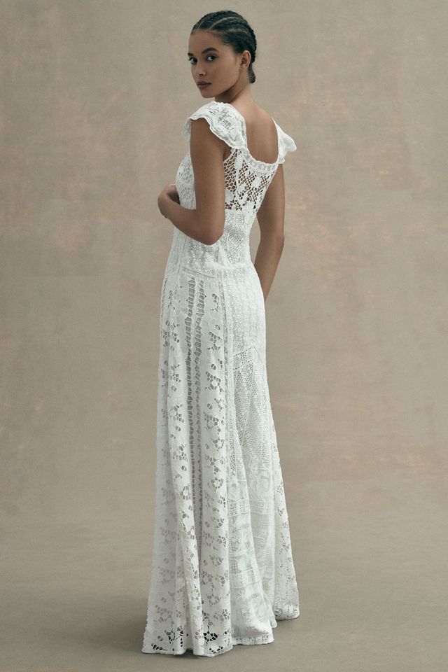 Casual Island Bloom Tropical Fruit Patchwork A-Line Maxi Dress