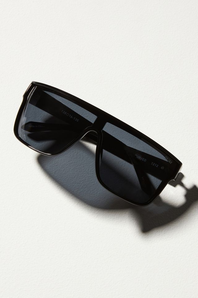 Quay Nightfall Curve Polarized Sunglasses | Anthropologie display picture 1