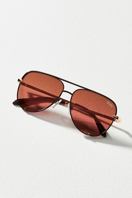 Quay High Key Mini Sunglasses In Brown