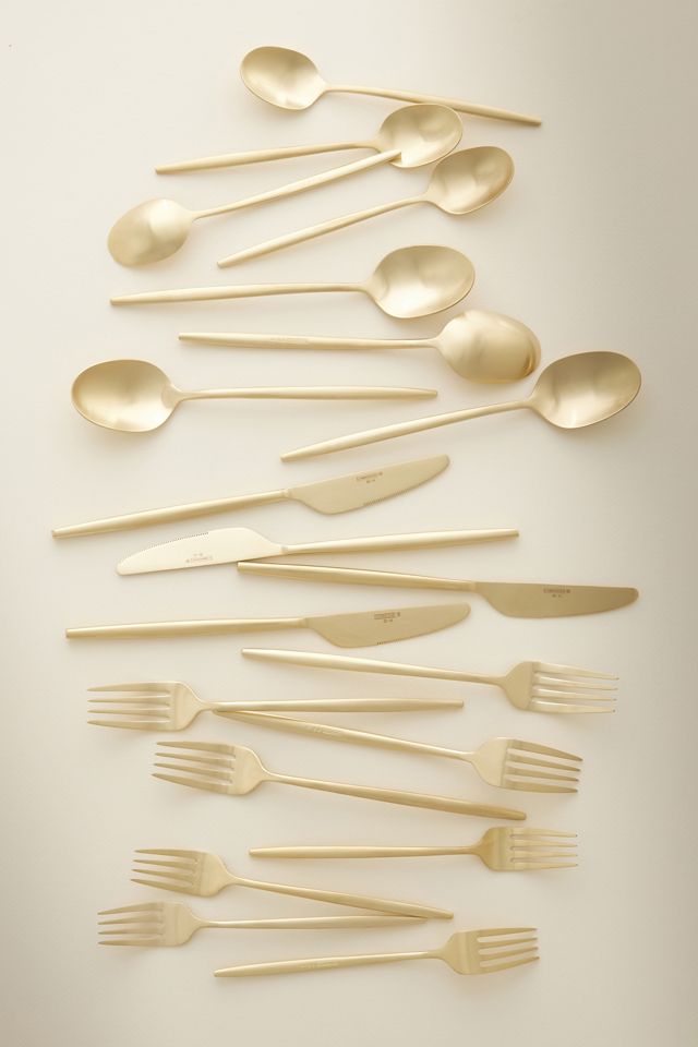 Gaze Satin Flatware 20-Piece Place Setting #1
