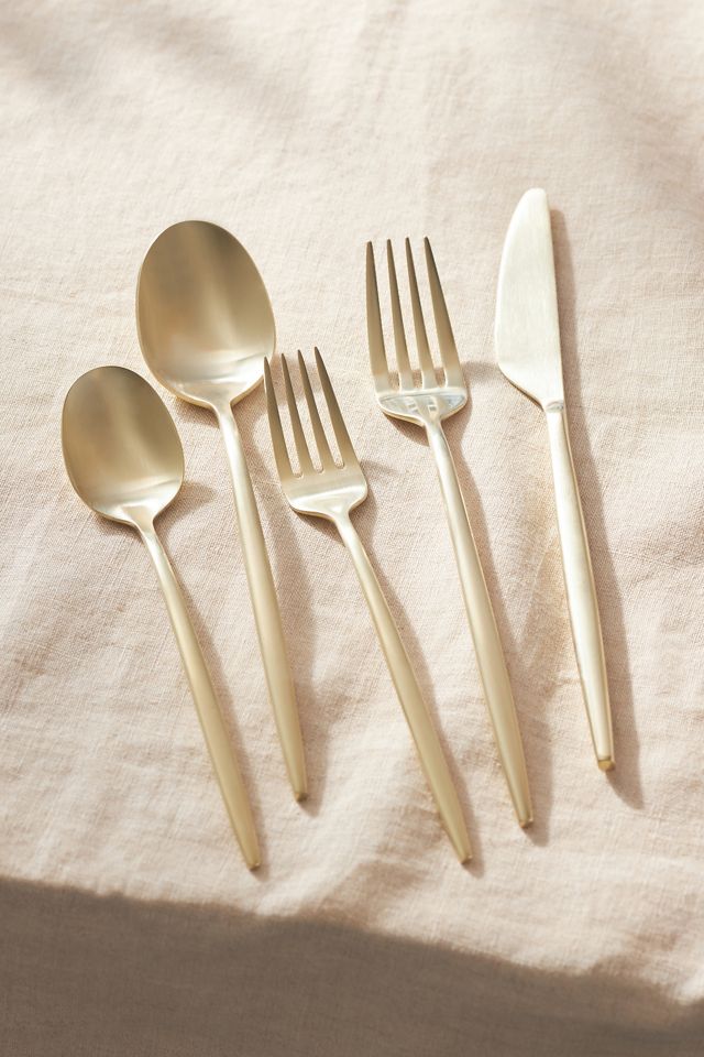 Gaze Satin Flatware 20-Piece Place Setting