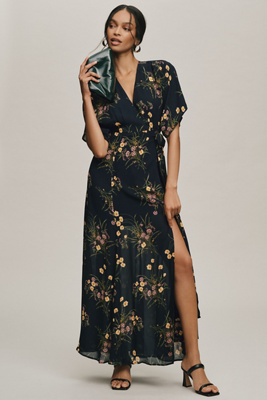 Reformation Langes Winslow Wickelkleid In Blue
